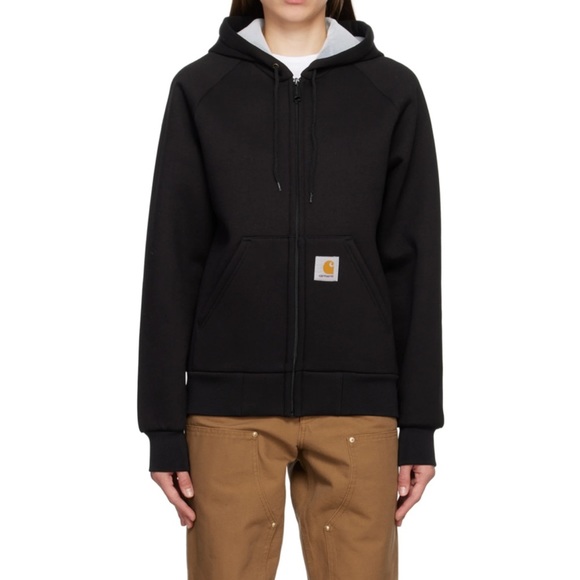 CARHARTT Work In Progress Black Car-Lux Hoodie Jacket - Picture 1 of 11